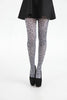 Silver Legs Leopard Print Tights