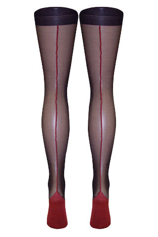 Silver Legs Seam Stiletto Heel Tights