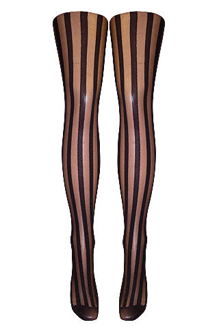 Vertical striped thigh highs on sale