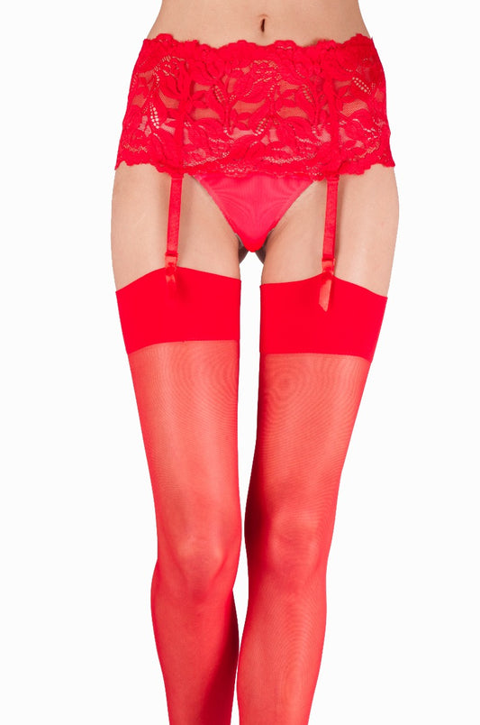 Deep Lace Suspender Belts